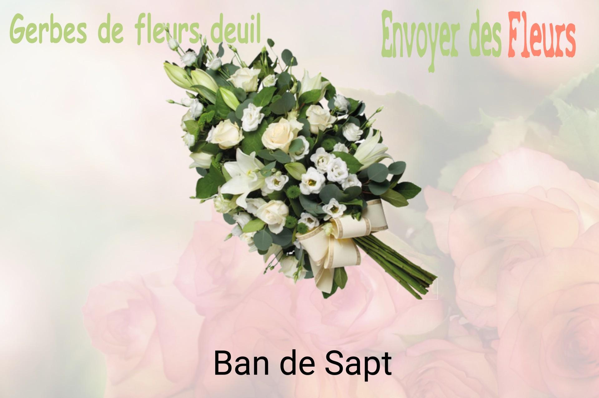 Gerbe de fleurs de deuil livrée à Ban-de-Sapt